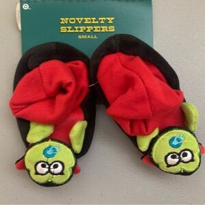 Frankensteins Monster Kids Novelty Slippers - Red and Green